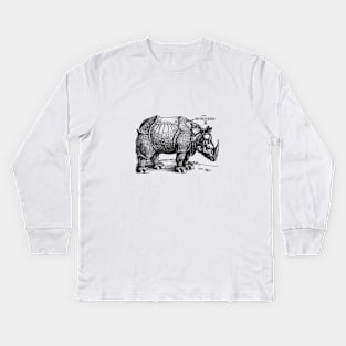 Albrecht Durer's Rhinoceros Kids Long Sleeve T-Shirt